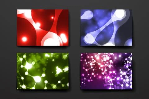 Set neon structure of the DNA molecule イラスト素材