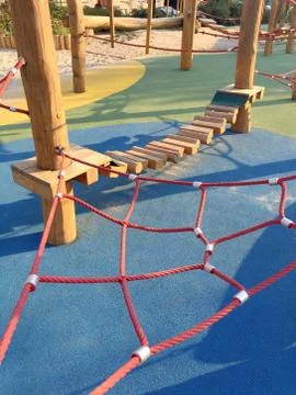 Set of net crawl constructions on kids playground Stock-Illustration