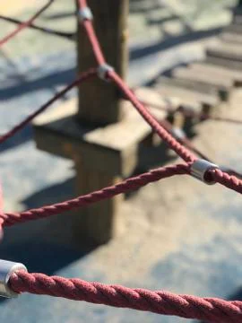 Set of net crawl constructions on kids playground Stock Illustration