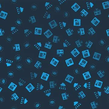 Set Network cloud connection, Computer api interface, Algorithm and Artificial 스톡 일러스트