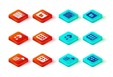 Set Network cloud connection, Different files, Cloud hacking, Browser, File イラスト素材