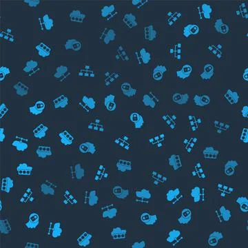 Set Network cloud connection, Hierarchy organogram chart, Human head with lock Stock Illustration