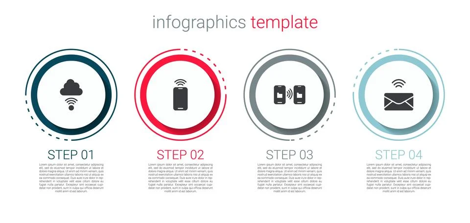 Set Network cloud connection, Mobile with wi-fi wireless, Data transfer and.. Stock Illustration