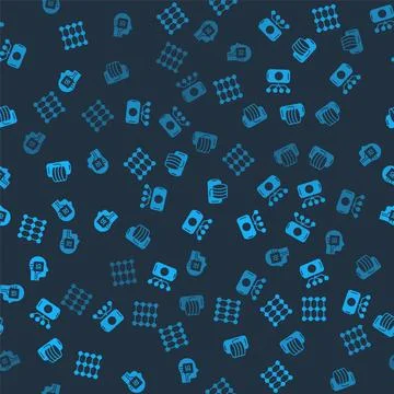 Set Neural network, Cloud technology data transfer and Humanoid robot on se.. Stock Illustration