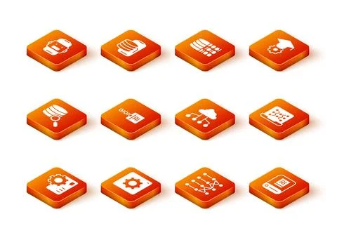 Set Neural network, Computer api interface, Server, Binary code, Network cl.. 스톡 일러스트