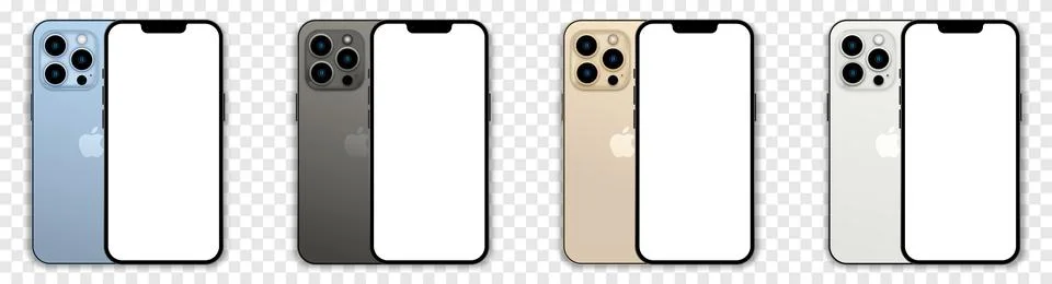 Set of new iphone 13 pro pro max Stock Illustration