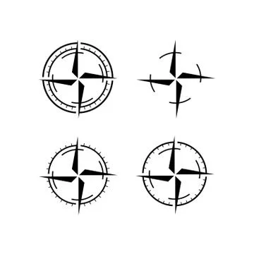 Set of new simple compass logo design vector illustration inspiration Stock Illustration
