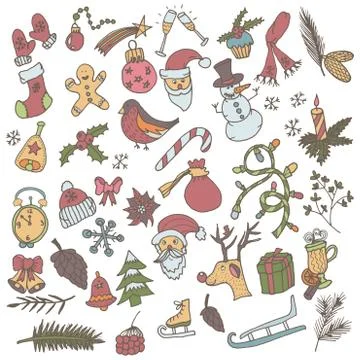 Set new year's subject. Stock Illustration