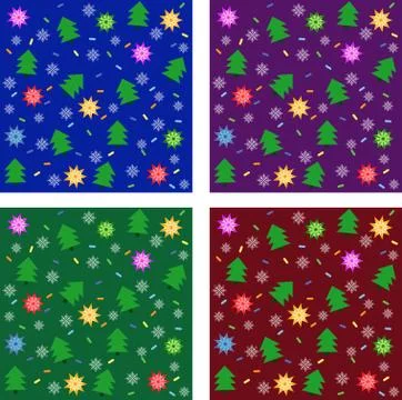 Set of New Year's textures Stock Illustration