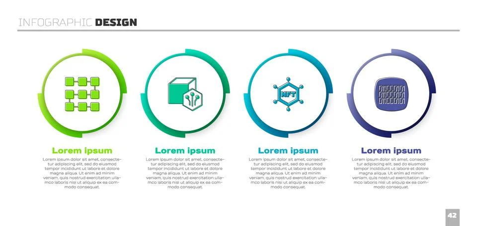 Set NFT blockchain technology, Digital crypto art, and Binary code. Business 스톡 일러스트