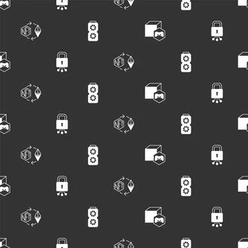 Set NFT Digital crypto art, Cyber security, Ethereum exchange and Video graphic Stock Illustration
