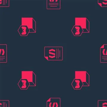 Set NFT Digital crypto art and Binary code on seamless pattern. Vector Stock Illustration