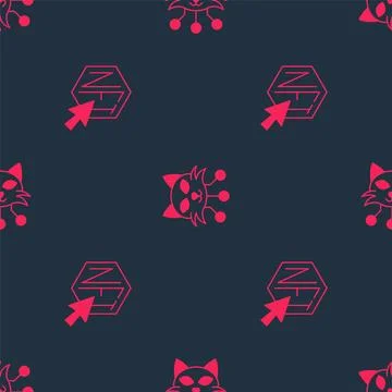 Set NFT Digital crypto art and on seamless pattern. Vector Stock Illustration