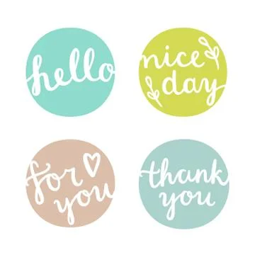 Set of nice gift tags. Stock Illustration