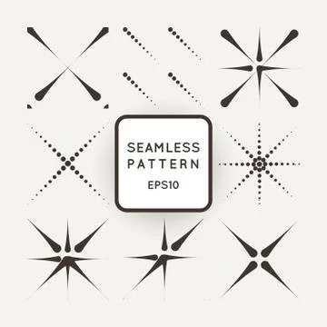 Set of nine abstract vector seamless patterns 스톡 일러스트