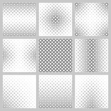 Set of nine diagonal square pattern designs Stock Illustration