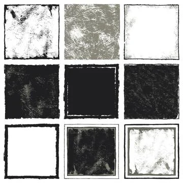 Set of nine squares Stock Illustration