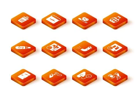 Set No smoking area, Hand with cigarette, Electronic, Disease lungs, Health.. Stock Illustration