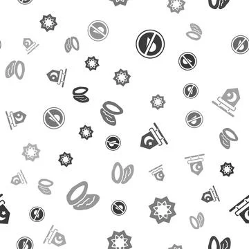 Set No water, Octagonal star, Star and crescent and Date fruit on seamless 스톡 일러스트