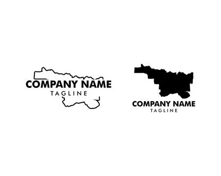 Set of North Texas map logo icon vector illustration Stock Illustration