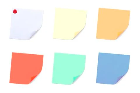 Set of Note Papers. Vector illustration Stock Illustration