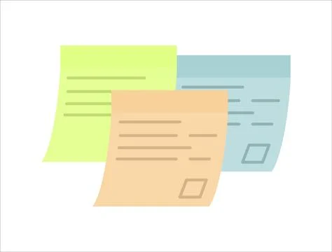 A set of notebook sheets Иллюстрация