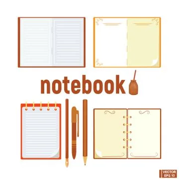 Set notebooks of the office Иллюстрация