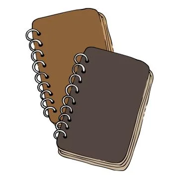 Set notepad, sketchbook icon. Vector illustration of a notebook for drawing,  Stock Illustration