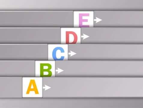 Set of numbered banners Stock Illustration