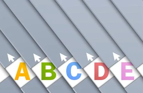 Set of numbered banners Stock Illustration