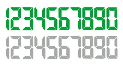 Set of numbers isolated on white Stock Illustration