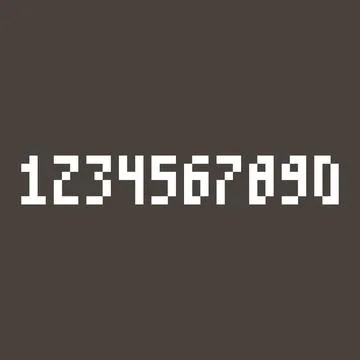 Set of numbers from one to zero	 Stock Illustration