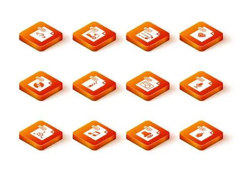 Set OBJ file document, WAV, WMA, ZIP, BMP, EPS and OGG icon. Vector Stock-Illustration