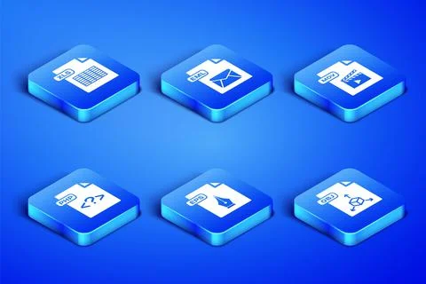 Set OBJ file document, XLS, EPS, PHP, EML and MOV icon. Vector イラスト素材