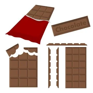 Set Object of Chocolate vector Illustration Stock Illustration