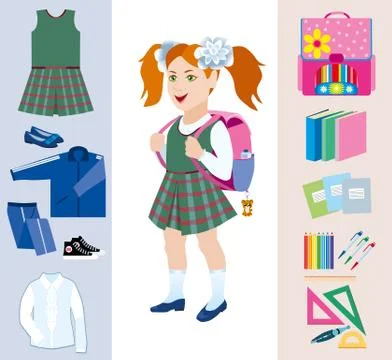 Set objects for the school Иллюстрация