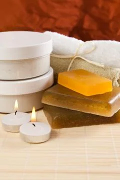 Set objects for spa Stock Photos