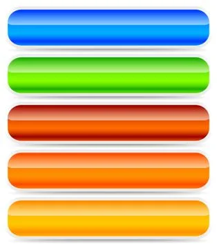 Set of oblong button, banner backgrounds in several colors. Ilustración de archivo