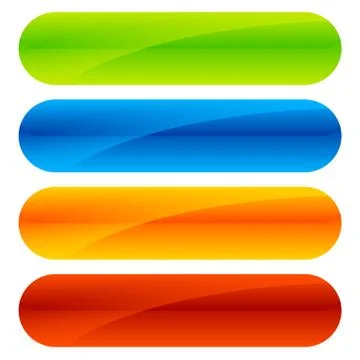 Set of oblong button, banner backgrounds in several colors. Ilustración de archivo