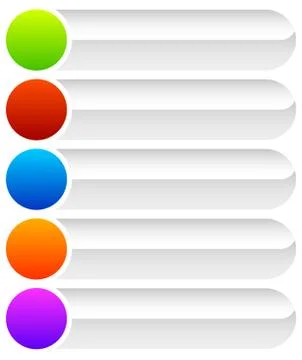 Set of oblong button, banner backgrounds in several colors. Ilustración de archivo