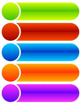 Set of oblong button, banner backgrounds in several colors. Ilustración de archivo
