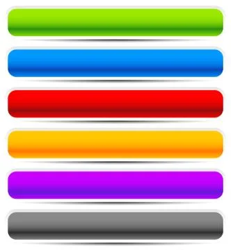 Set of oblong button, banner backgrounds in several colors. Ilustración de archivo