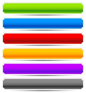 Set of oblong button, banner backgrounds in several colors. Ilustración de archivo