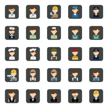 Set of occupation icons Stock-Illustration