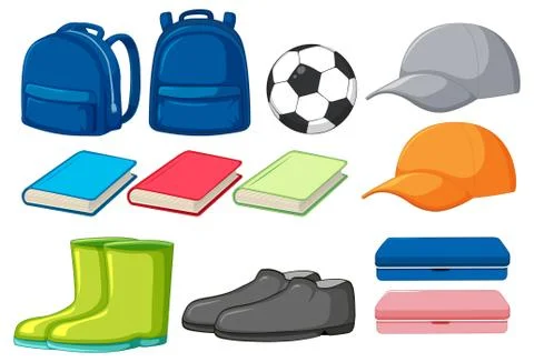 Set od school elements Illustrazione stock