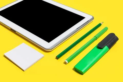 Set of office accessories Stock Photos