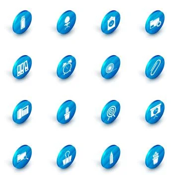 Set Office chair, Completed task, Folder settings with gears, folders papers and Stock Illustration