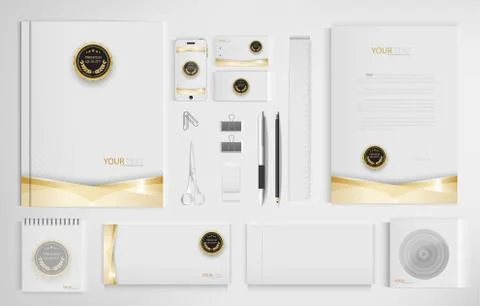 Set of office documents for business, vector Illustration. Stock Illustration