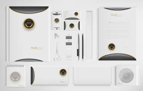 Set of office documents for business, vector Illustration. Stock Illustration