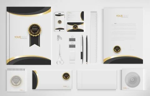 Set of office documents for business, vector Illustration. 스톡 일러스트